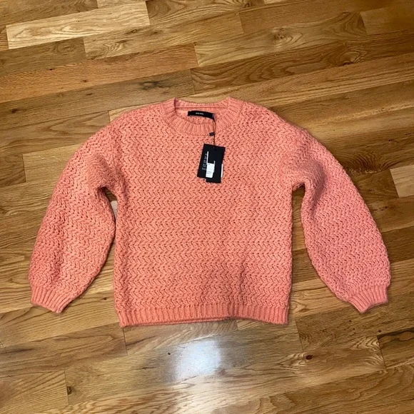 NWT Vero Moda Womens Freja Crewneck Balloon Sleeve Pullover Sweater - Picture 2 of 7